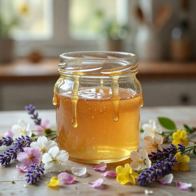 Light spring blossom honey with floral aromatics